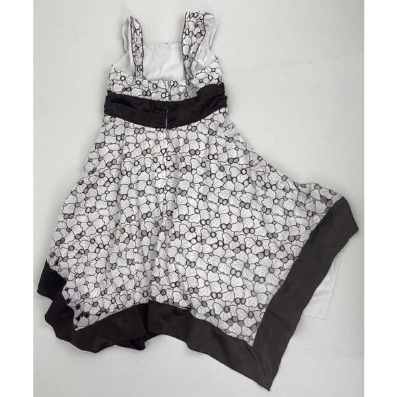 2004 My Michelle Girls Handkerchief Hemline Dress Brown - Girls Size 10 - Picture 9 of 10